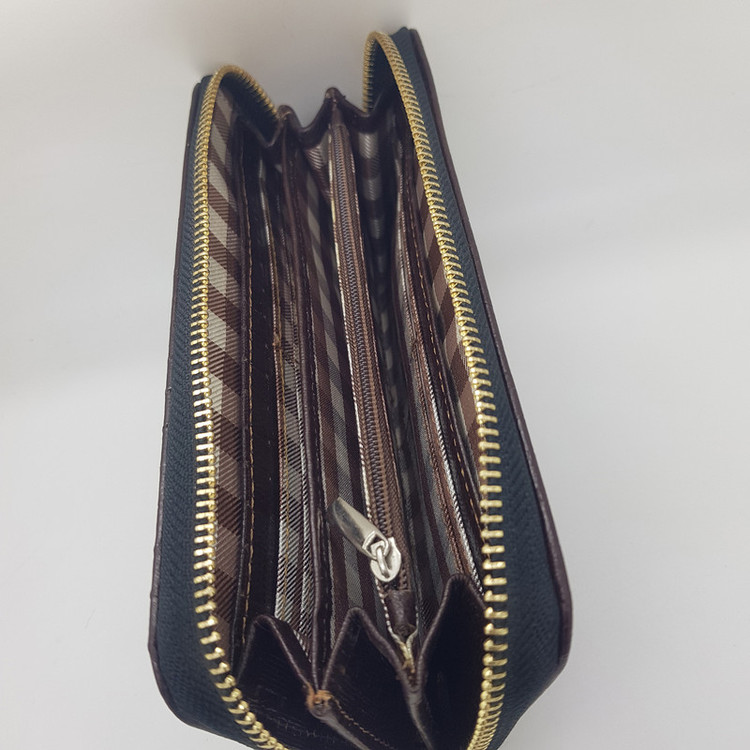 کیف پول زنانه چرم دیاکو مدل رینا حصیری